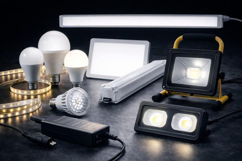LED ampul, panel LED, lineer armatür ve projektör aydınlatma ürünleri